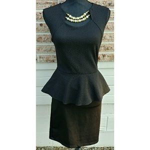 NWT black beaded necklace dress